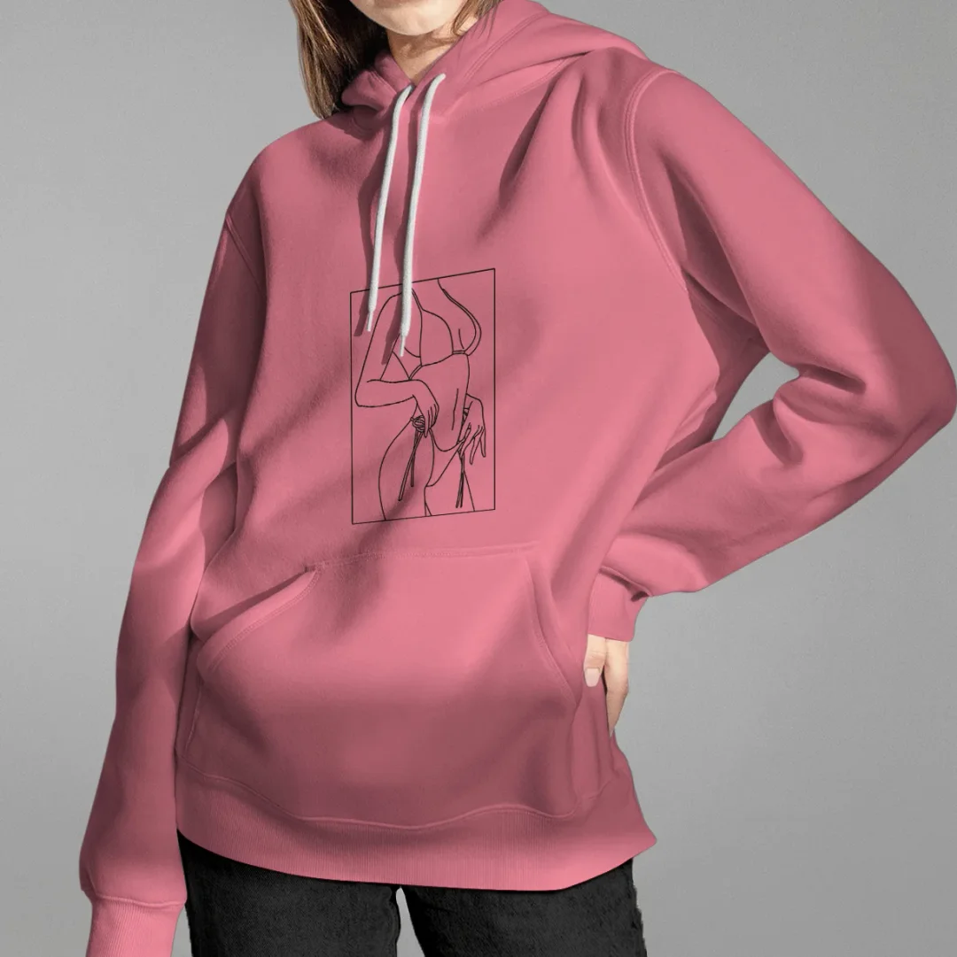 Personalized Hoodie Custom Spicy Body Photo OutLine Drawing Hoodie