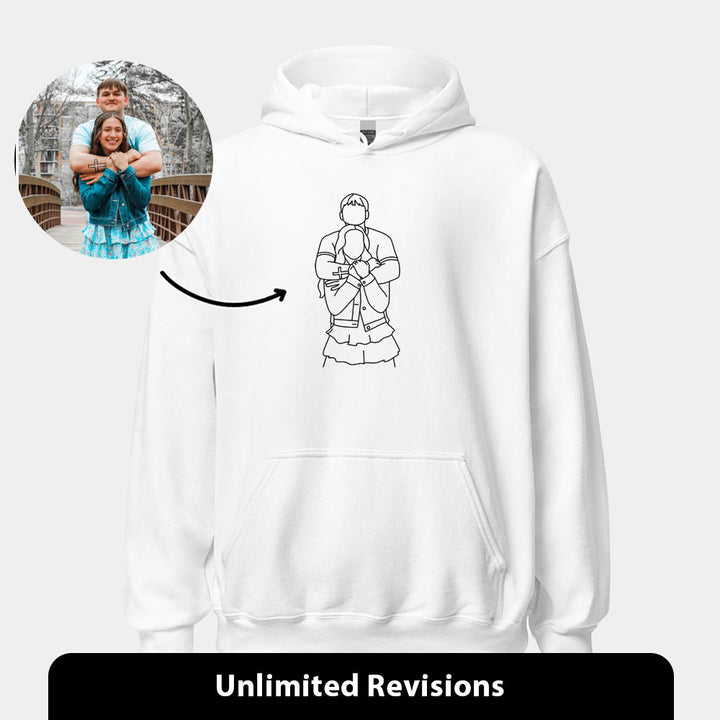 Getlovecustom™ PERSONALIZED LINE ART T-Shirt/Sweatshirt/HOODIE