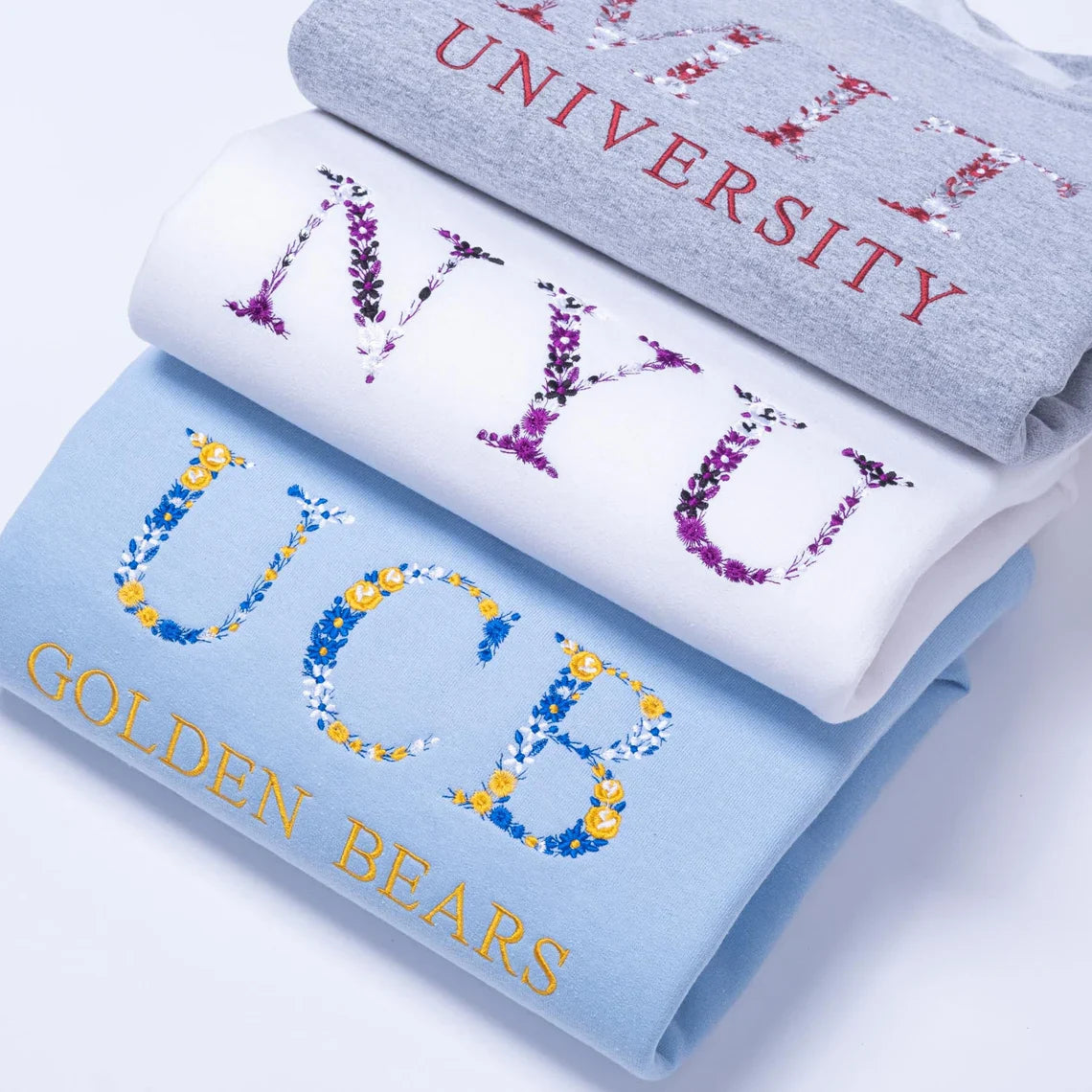 Exquisite embroidered floral letter Sweatshirt/Hoodie/T-Shirt