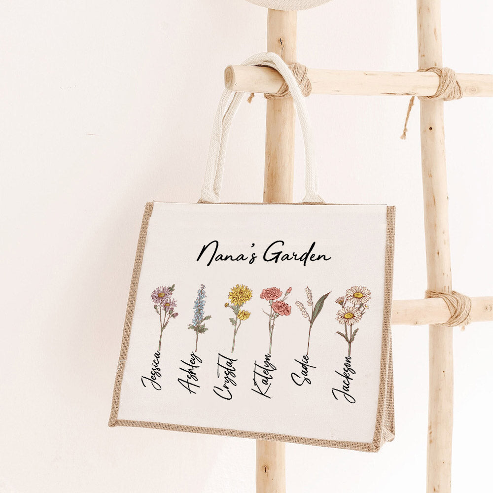 Mom's Garden is Her Children Customized Tote Bags