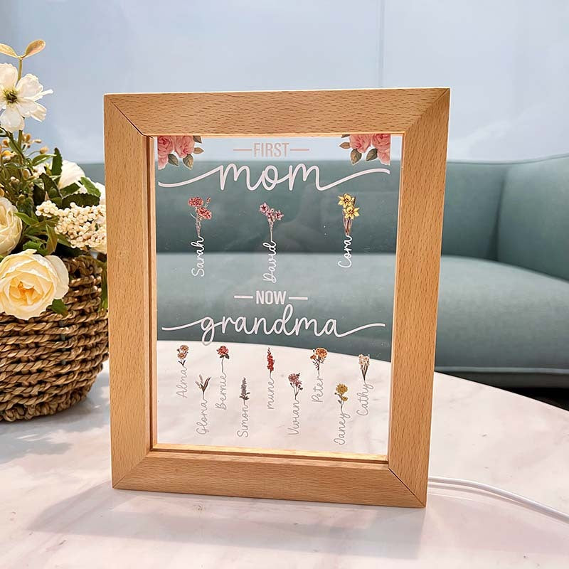 First Mom Now Grandma - Personalized Frame