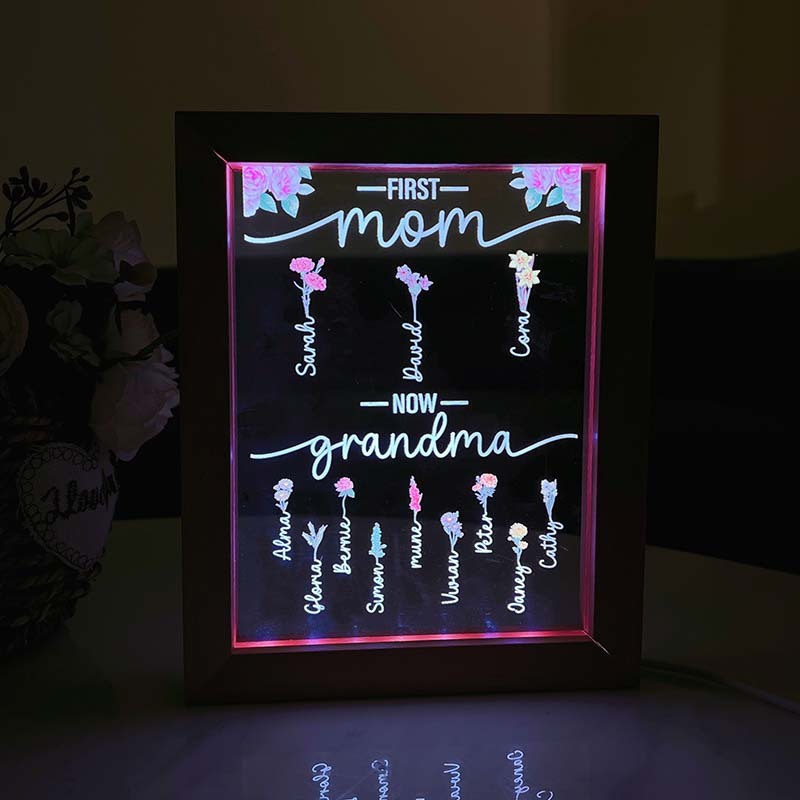 First Mom Now Grandma - Personalized Frame