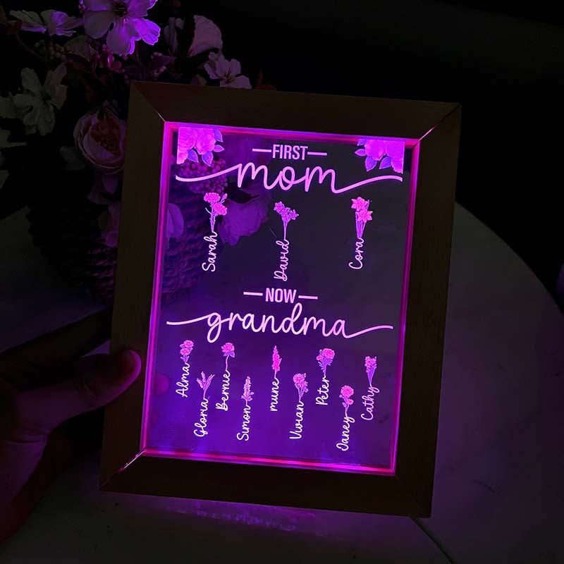 First Mom Now Grandma - Personalized Frame