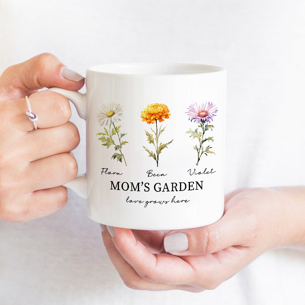 Mom's Garden is Her Children Customized Mug