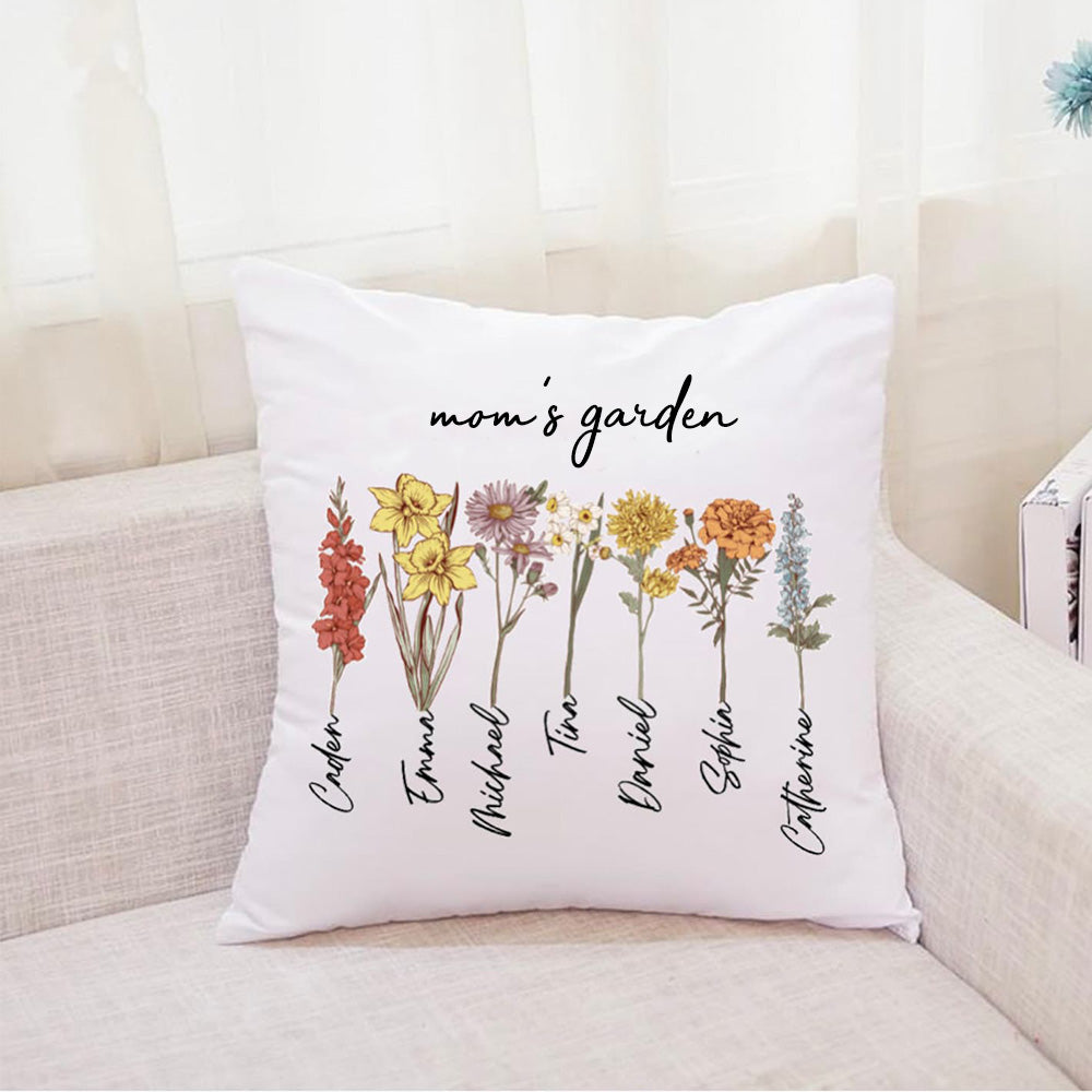 Mom's Garden is Her Children Customized Pillow Cushion