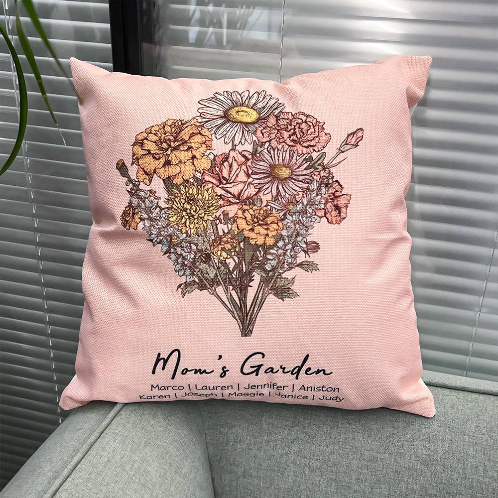 50%OFF⭐️Birth Flower Bouquet Customized Pillow Cushion